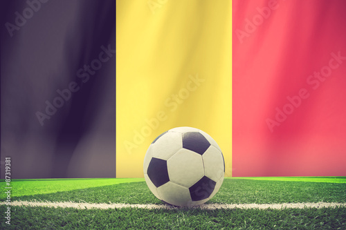 Belgium soccer ball vintage color