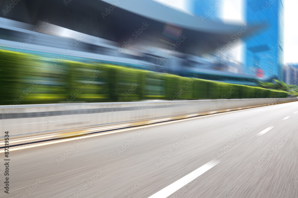 Blurred urban road in modern city Blurred urban road in modern city