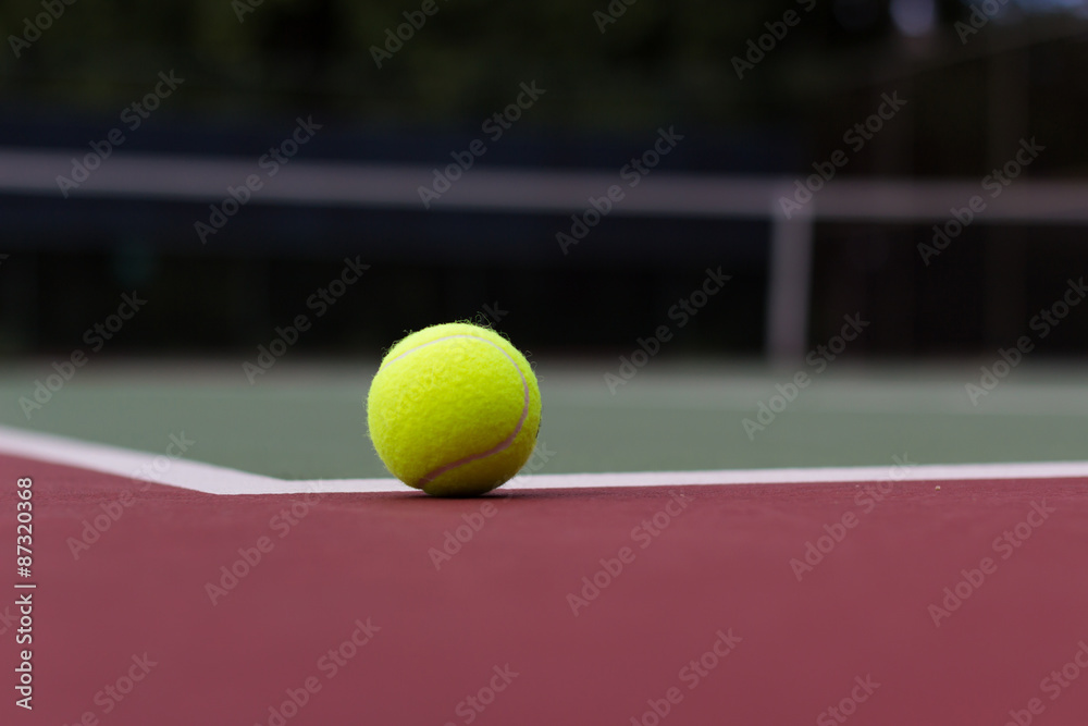 Tennis Ball  on the court