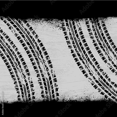 Grunge tire track background