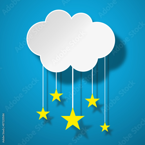 Wolke mit gelben Sternen