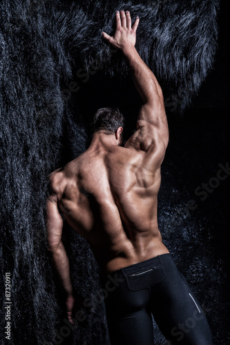 Muscular young athletic sexy guy