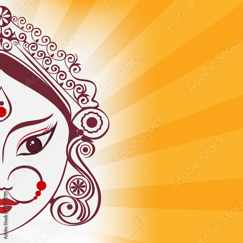 Durga puja illustration.Vector