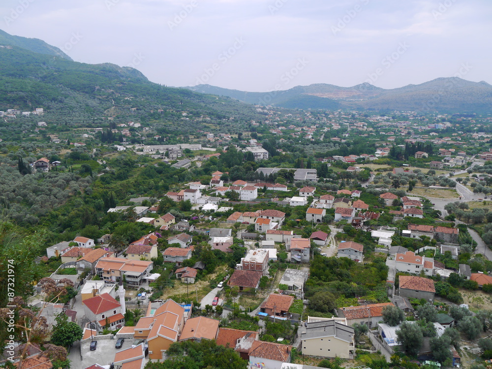 panoramic cityscape of Bar, Montenegro.