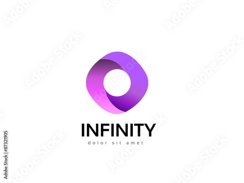 Infinity abstract logo design. Creative business icon. Vector idea logotype.