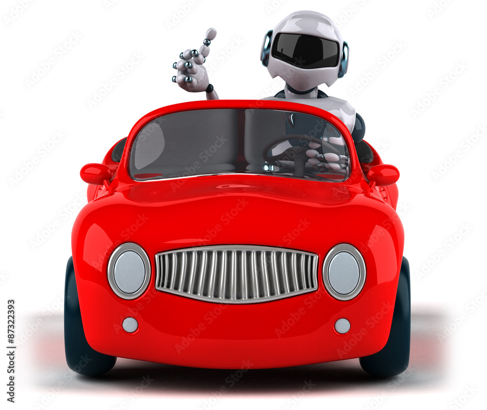Robot and car Robot and car