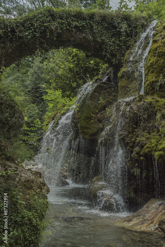 Waterfalls of Venus. Southern Italy  Cilento  Casaletto Spartano. Natural oasis with a small river from the icy waters.  