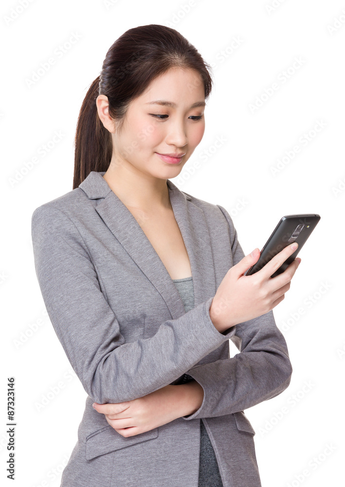 Asian Businesswoman use of the smartphone Asian Businesswoman use of the smartphone