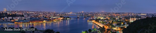 Golden Horn panorama from Pierre Loti, Istanbul, Turkey photo