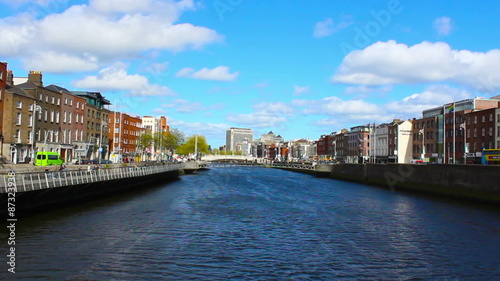 Dublin City and Liffey River, Time Lapse, Ireland
 photo