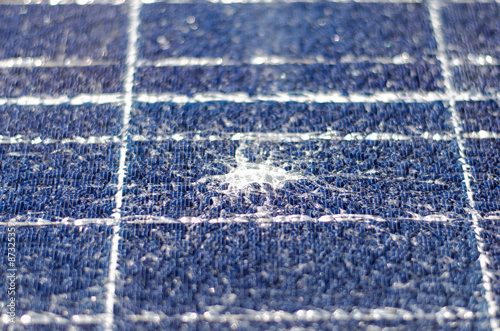 Broken solar panel