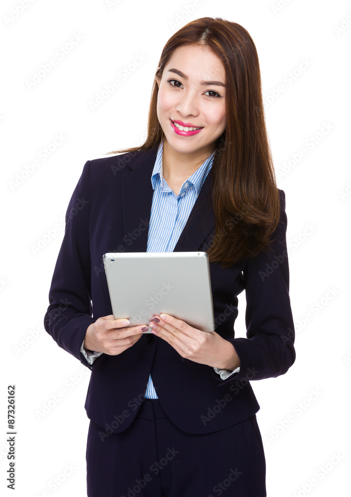 Young businesswoman use of tablet pc Young businesswoman use of tablet pc