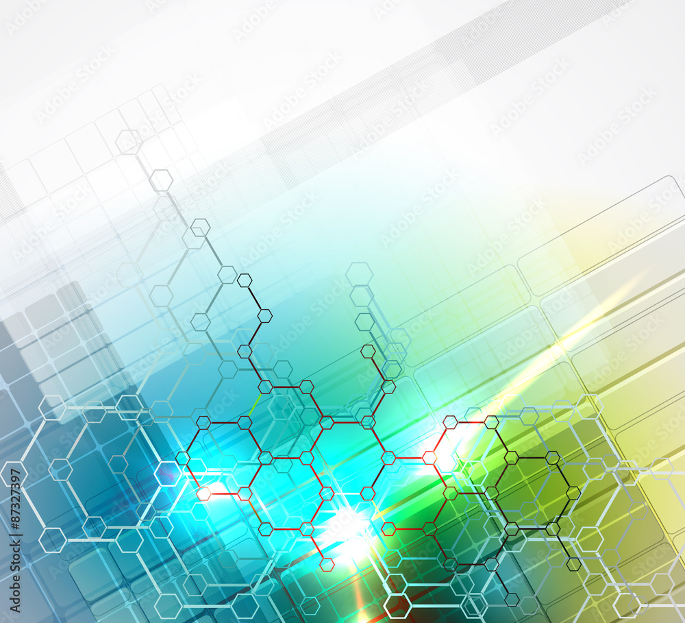 Abstract tech background. Futuristic technology interface. Vector
