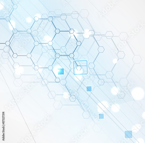 Abstract tech background. Futuristic technology interface. Vector