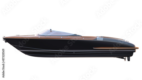 Luxury Speed Boat. Isolated with clipping path.