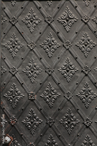Old metal gate. Background texture