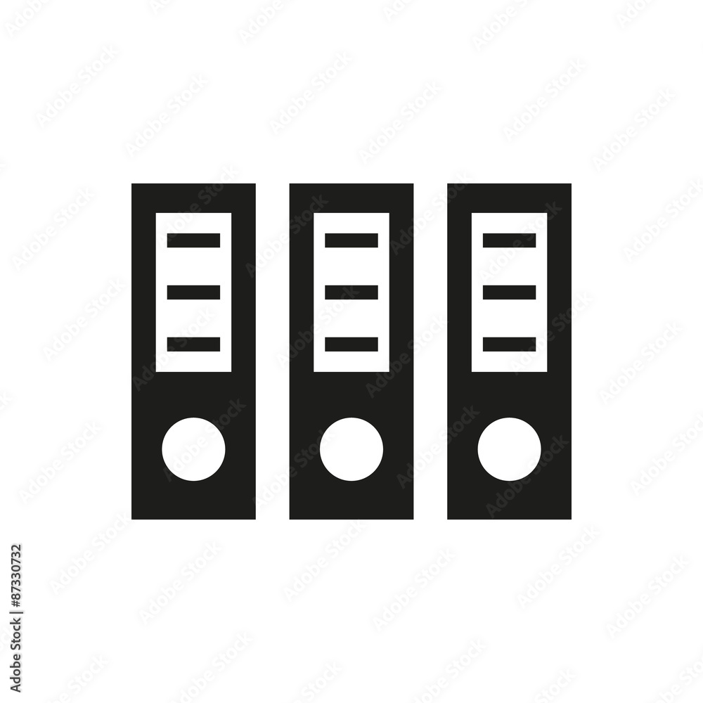 The archive folder icon. Document and data, portfolio, office symbol. Flat The archive folder icon. Document and data, portfolio, office symbol. Flat