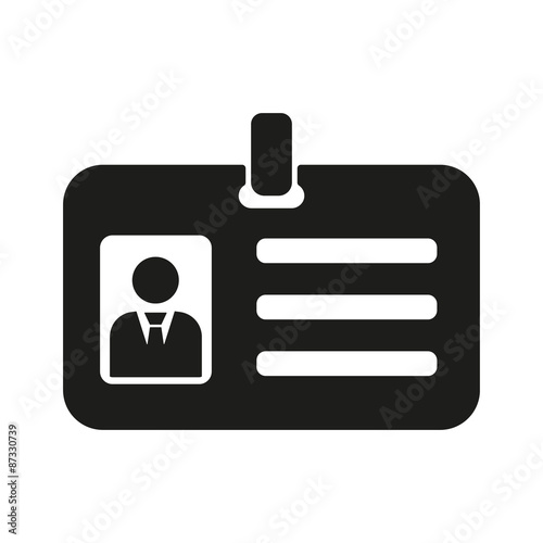 The accreditation icon. Admission and badge, identification, pass symbol