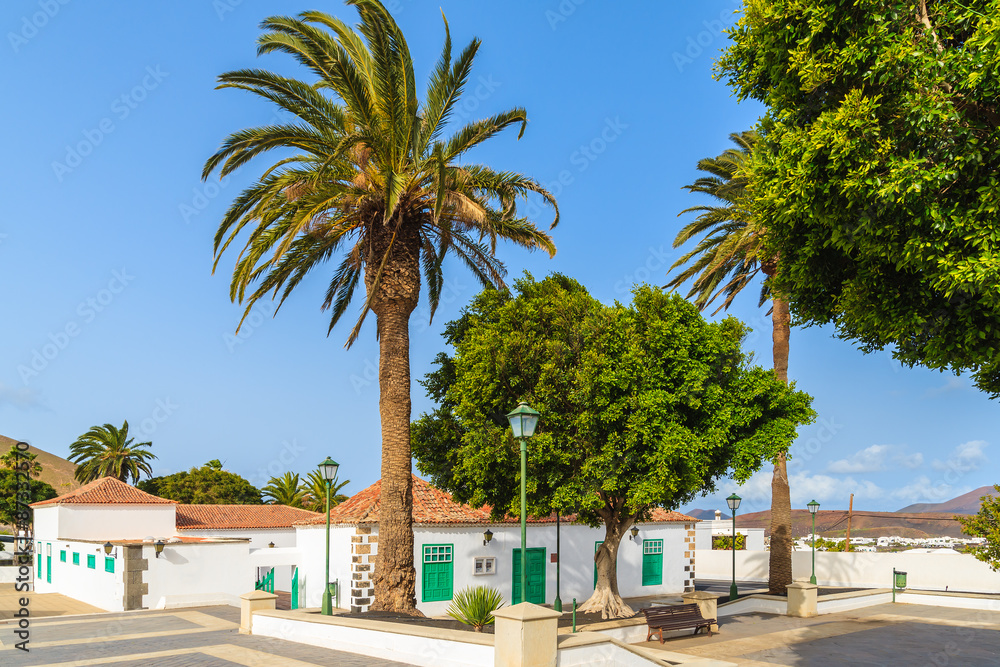 Typical Canary style white houses in Yaiza village, Lanzarote, Canary Islands, Spain Typical Canary style white houses in Yaiza village, Lanzarote, Canary Islands, Spain