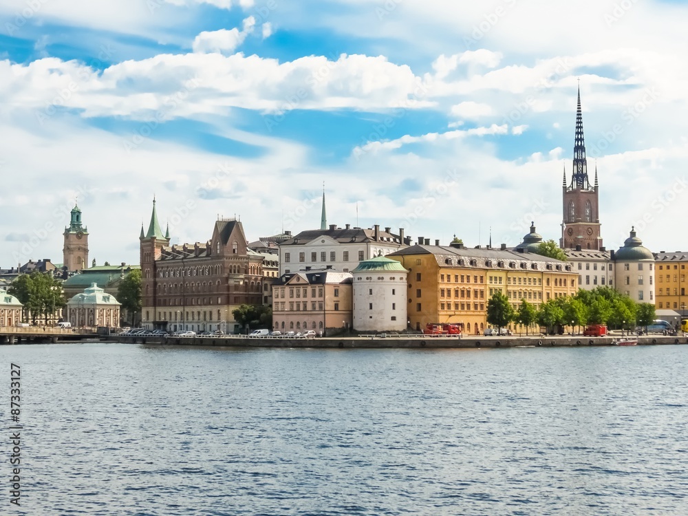 Panoramic view of the Old City. Stockholm, Sweden