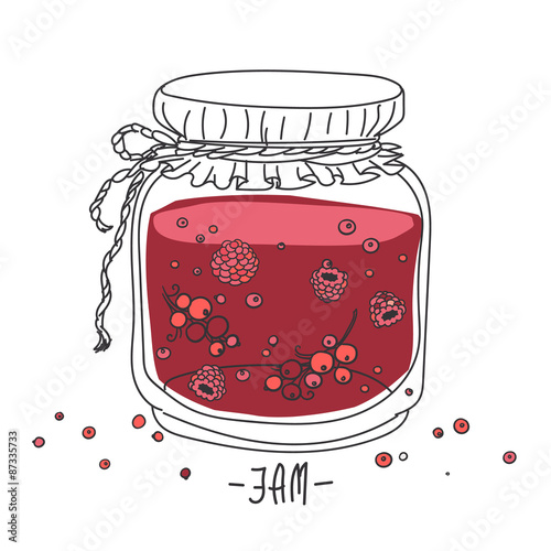 cartoon jam jar