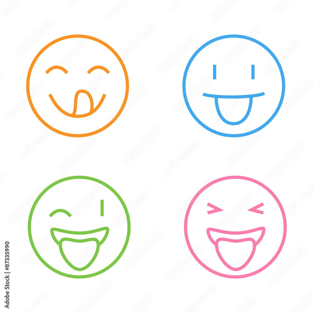 Smile faces. Smile icon. Vector. Smile faces. Smile icon. Vector.
