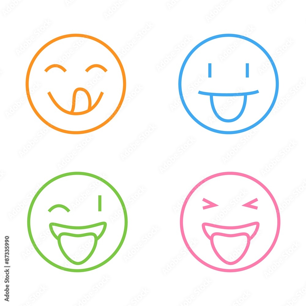 Smile faces. Smile icon. Vector.