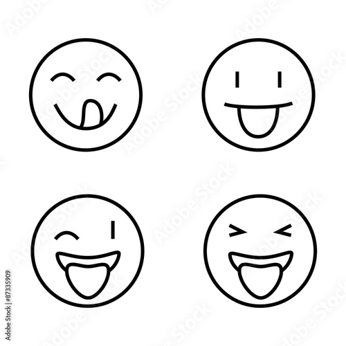 Smile faces. Smile icon. Vector.