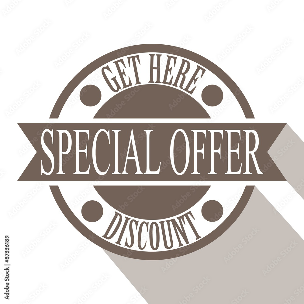 Fototapeta premium Special offer stamp. Special offer badge. Discount. Vector