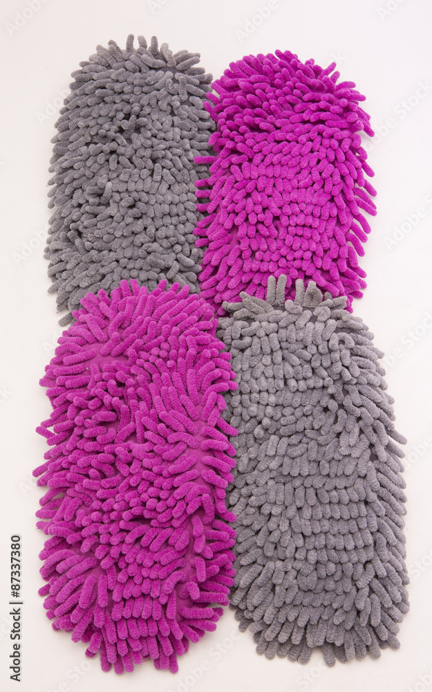 microfiber duster as hair isolated on white microfiber duster as hair isolated on white