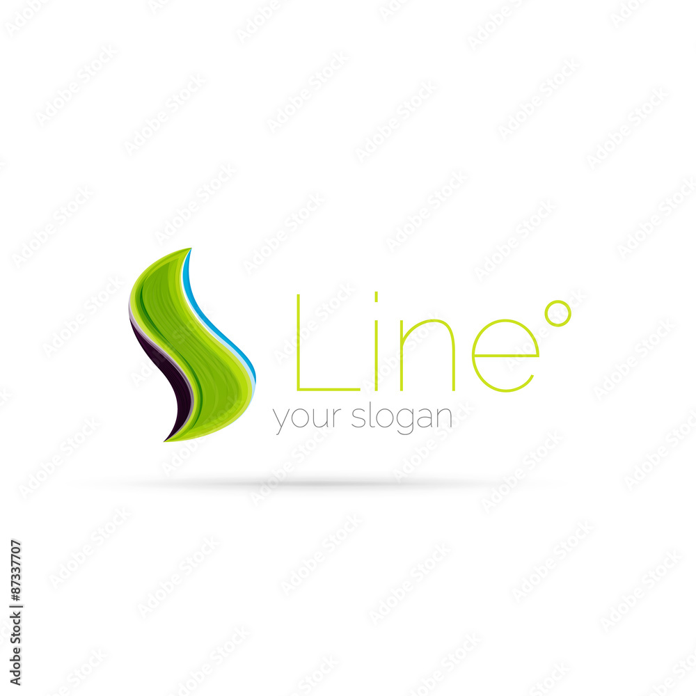 Obraz premium Abstract wave line logo