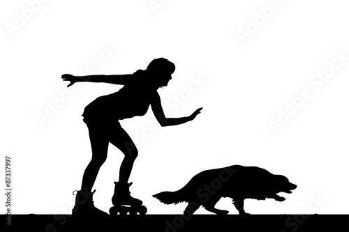 accidentVector silhouette of a woman.