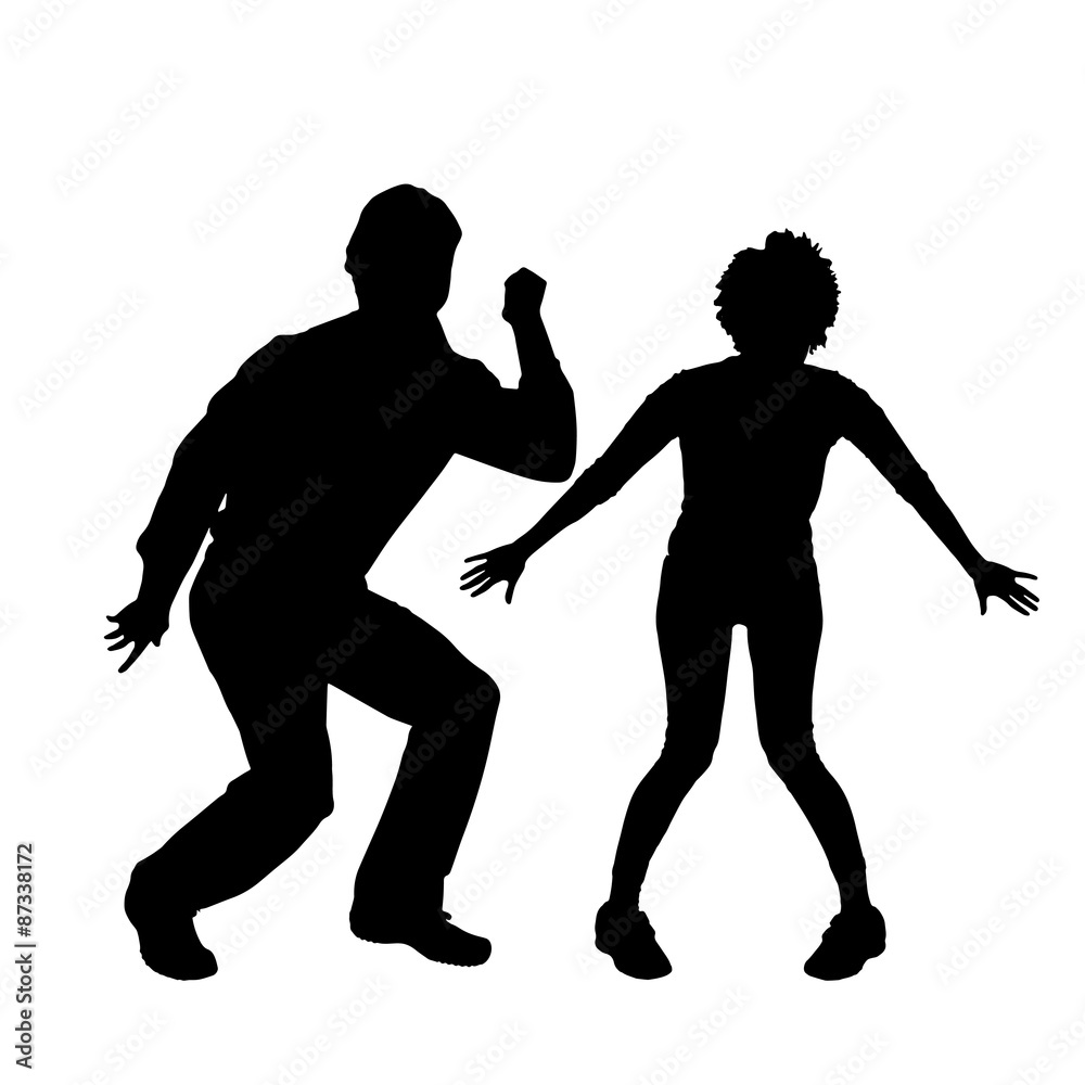 Vector silhouette of a couple. Vector silhouette of a couple.