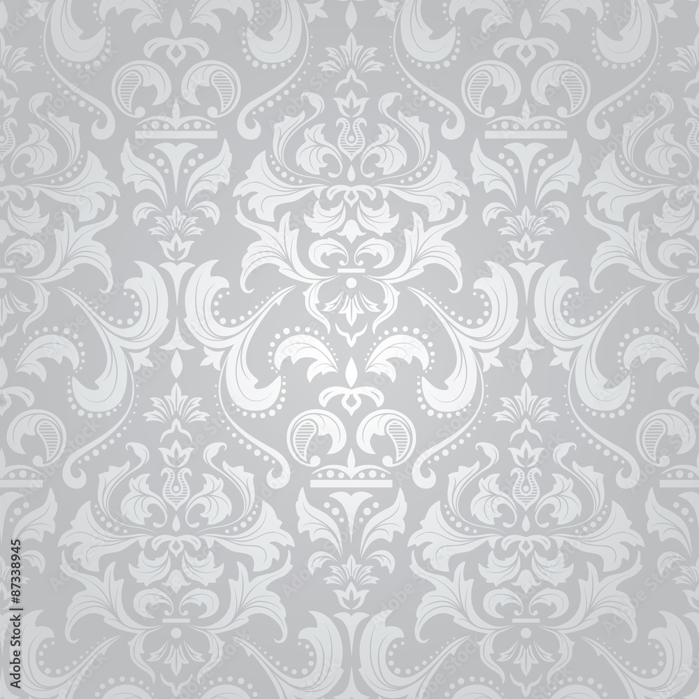 Light damask seamless floral pattern. Light damask seamless floral pattern.