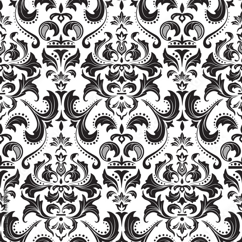 Damask seamless royal pattern.