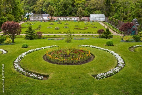 Garden at Kylemore Abbey in spring