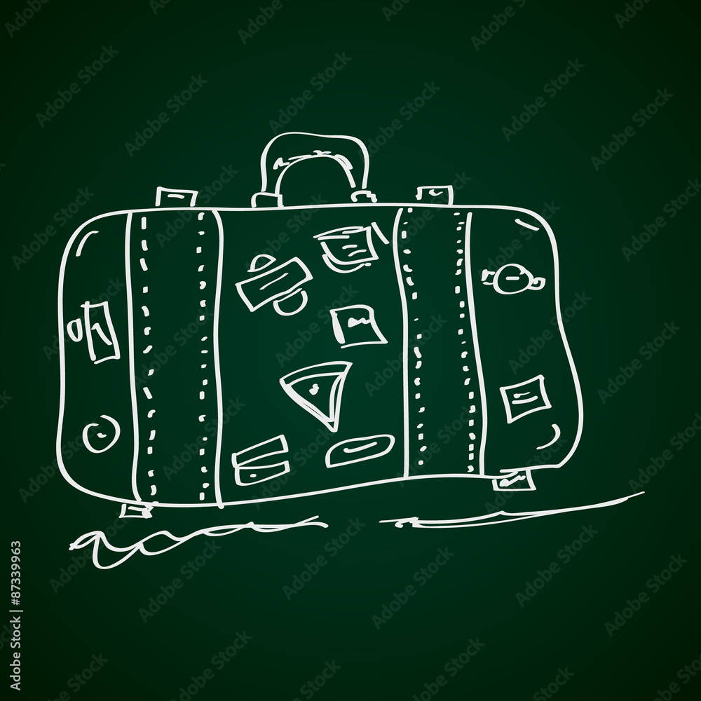 Simple doodle of a suitcase Simple doodle of a suitcase