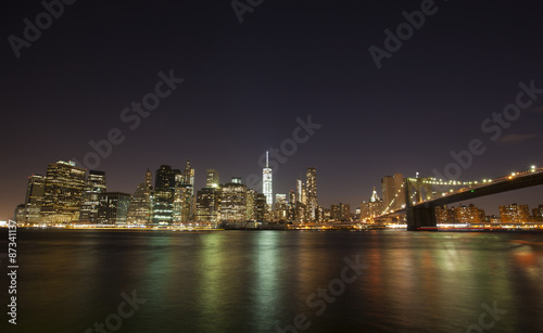 Manhattan, New York cityscape at night © nickjene