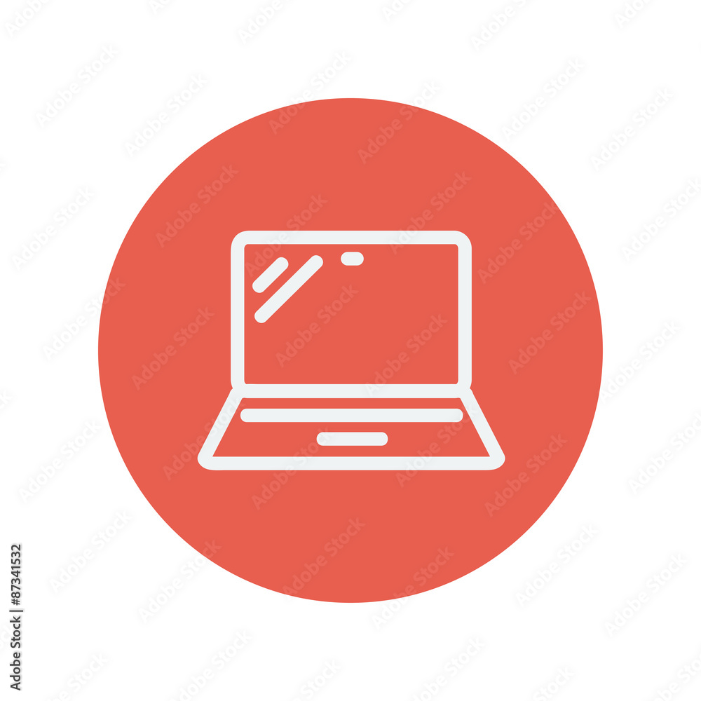 Laptop thin line icon