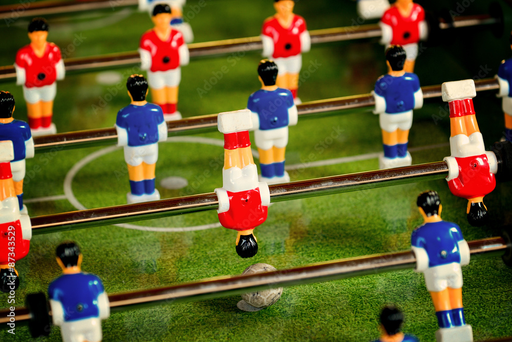 Fototapeta premium Vintage Foosball, Table Soccer or Football Kicker Game