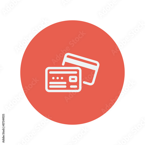 Identification card thin line icon