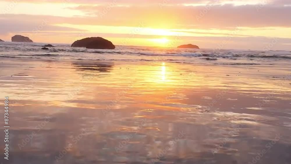 Ocean Waves and Rock Formations at Sunset on the Oregon Coast Ocean Waves and Rock Formations at Sunset on the Oregon Coast