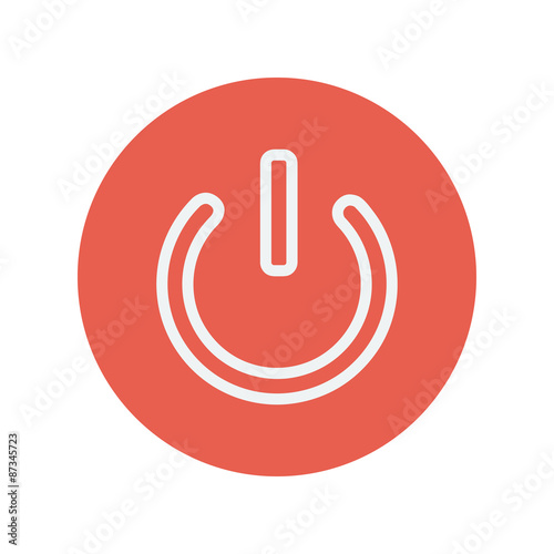 Power start button thin line icon
