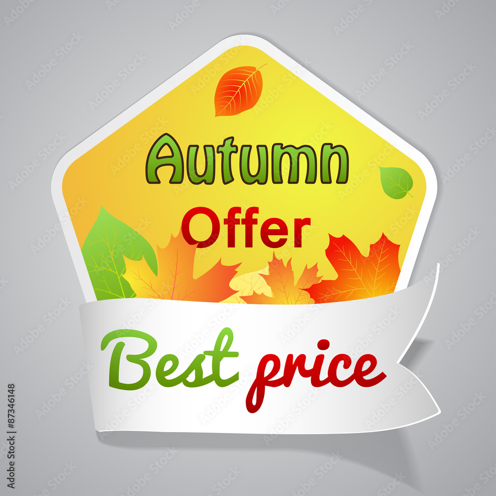Fototapeta premium One big autumn sale label