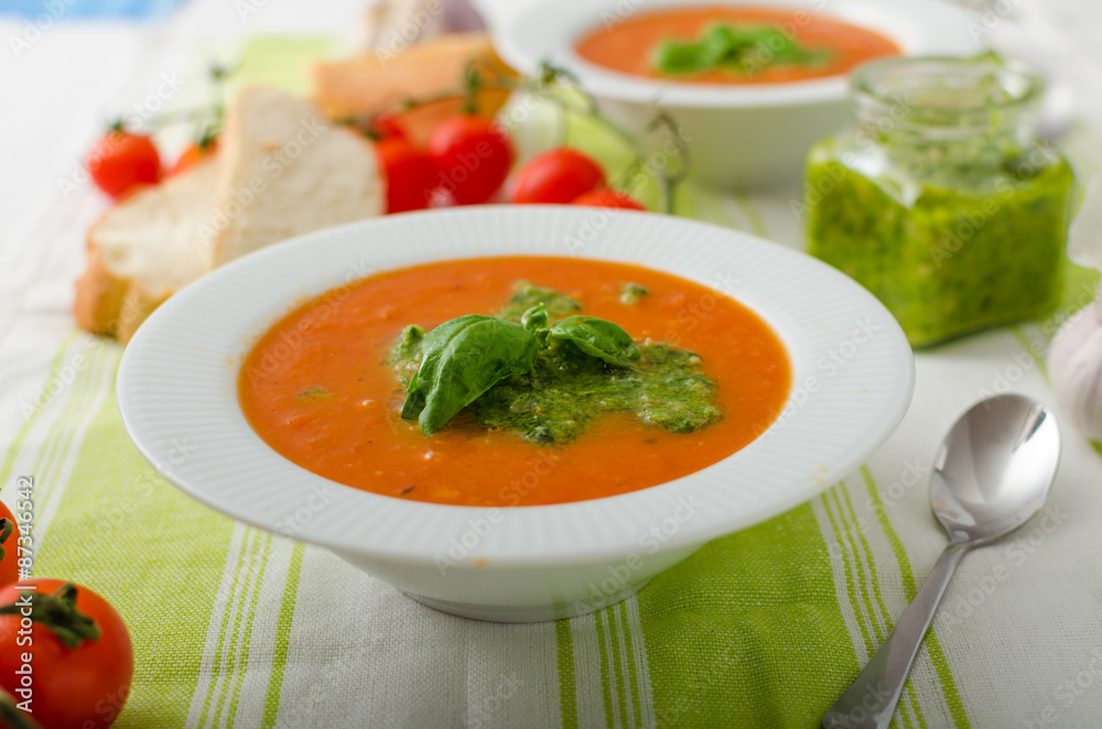 Tomato soup with gremolata Tomato soup with gremolata