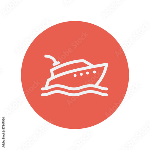 Yacht thin line icon