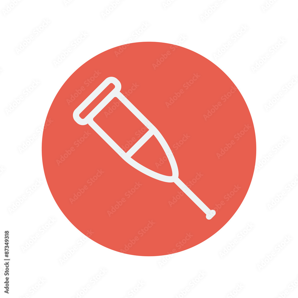 Crutch thin line icon Crutch thin line icon