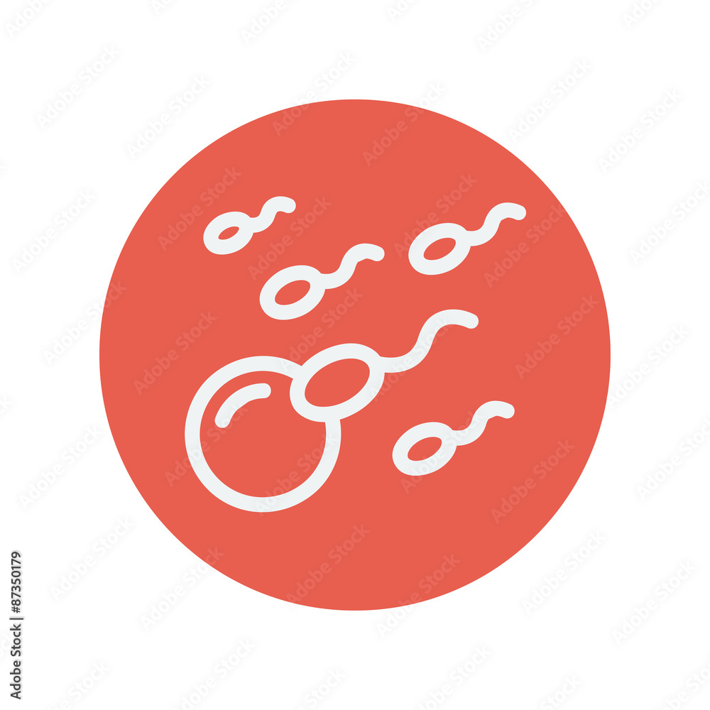 Sperm and egg cells thin line icon Sperm and egg cells thin line icon