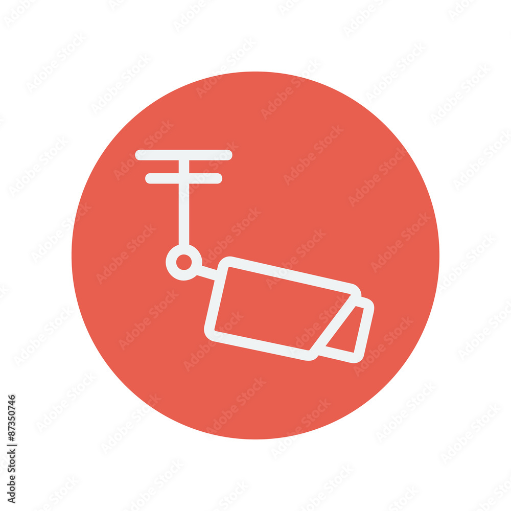 Rooftop antenna thin line icon Rooftop antenna thin line icon
