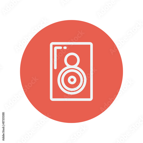 Two way audio speaker thin line icon